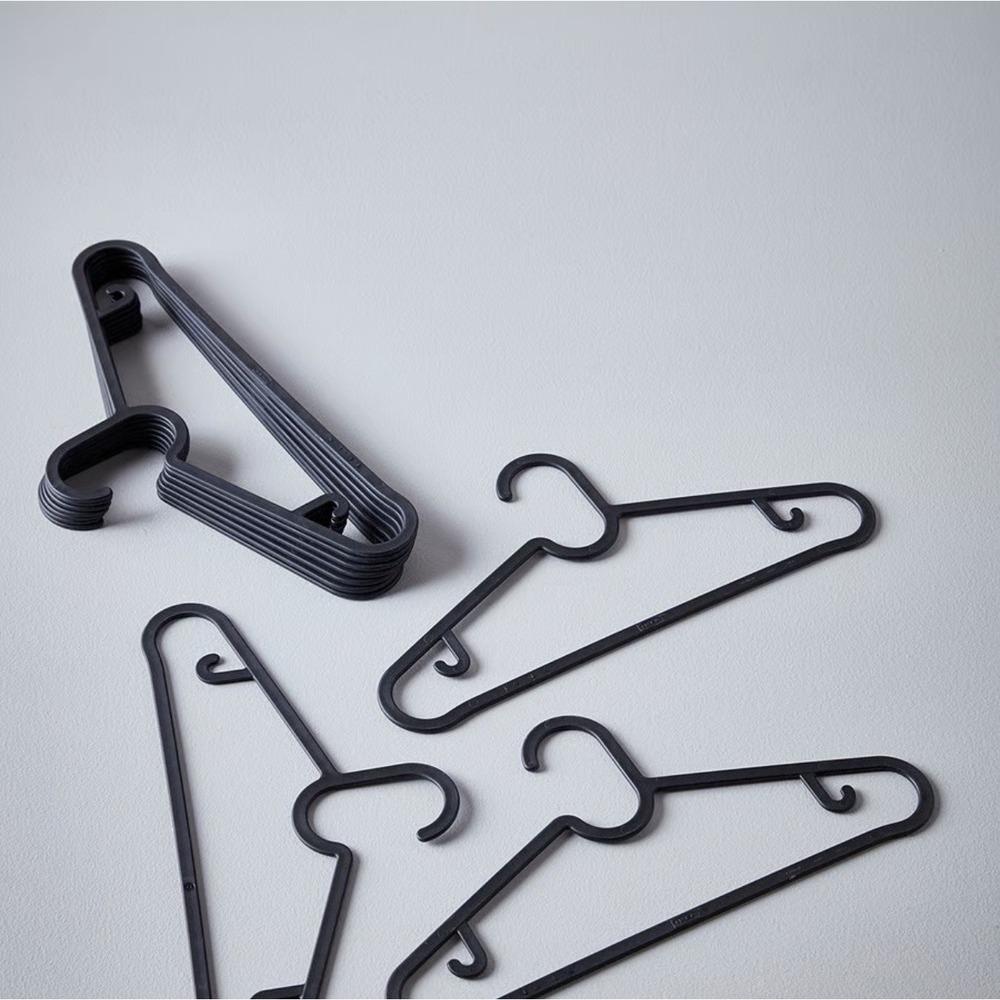 Clothes‎ Hangers 20 Pack IKEA SPRUTTIG 15" Black Thin Hang Pants Skirts Shirts